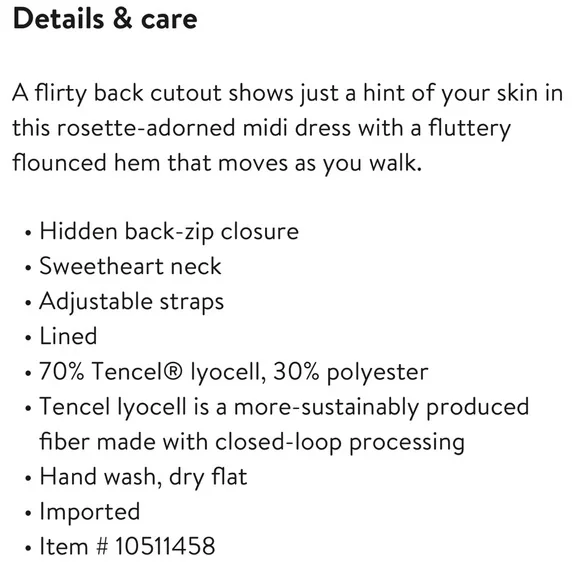 Petal & Pup Posedly Rosette Mermaid Midi Dress - Picture 16 of 16